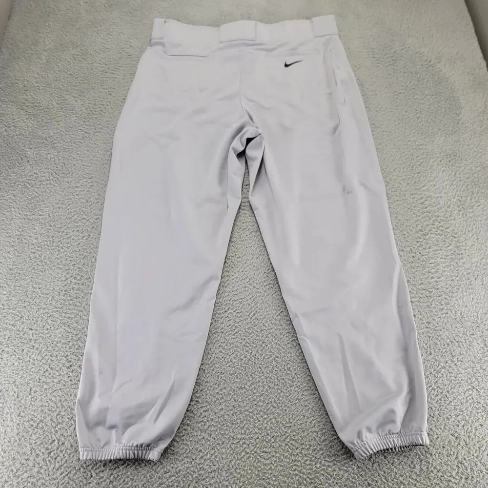 Nike Pants Mens XXL‎ Gray Baseball Cuffed Swoosh Logo Outdoors High Rise